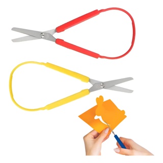 2 Unidades Tesoura Adaptada Especial Tipo Mola Adaptada Vermelho/amarelo em Oferta na Shopee