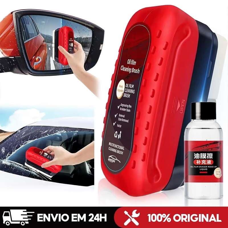 Kit Multifuncional De Limpeza De Carro-Escova De Filme De Óleo + Repelente De Chuva Para Manutenção Completa