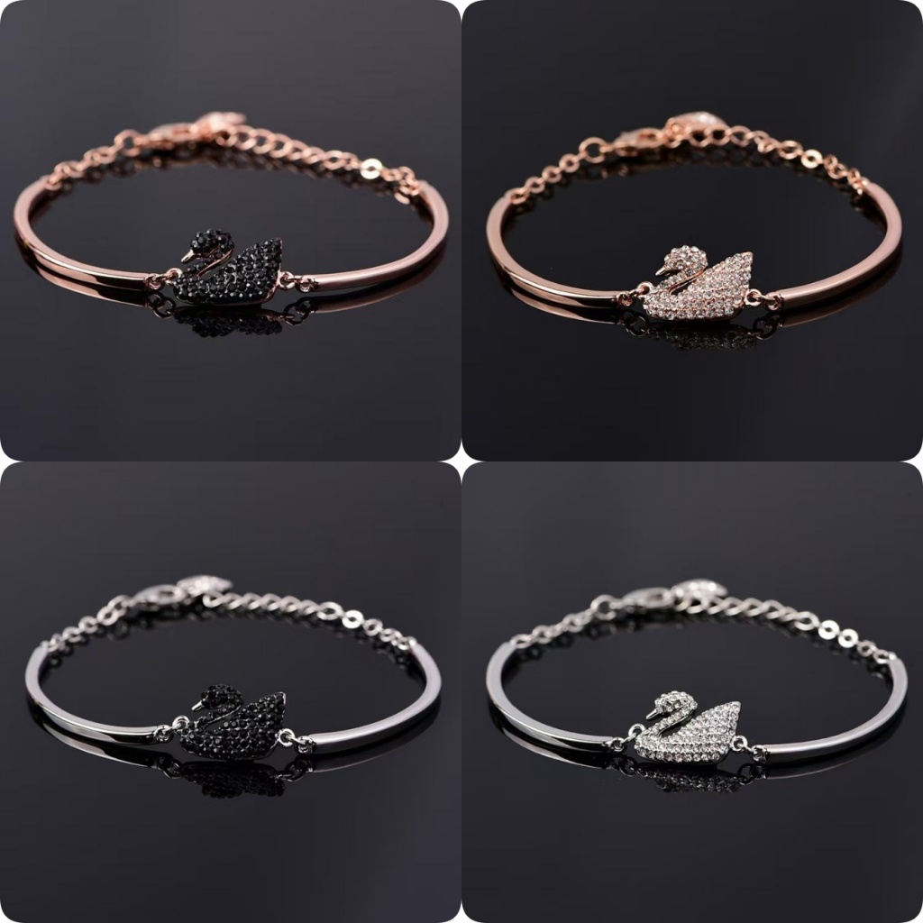 Pulseira feminina de alta qualidade 925|Pulseira elegante estilo cisne|Pulseira de presente de diamante Pavé da moda