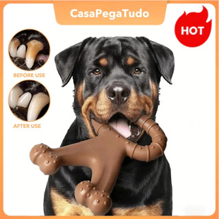 Brinquedo Para Mastigar Com Sabor De Carne Cães | Osso Simulado De Nylon Durável
