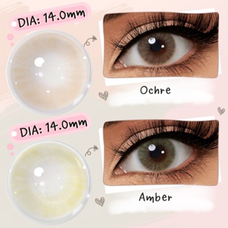 [0.00~-8.00] Magister Lentes De Contato Com Grau Coloridas Topaz Ochre Natural 14mm 1Par 6 Meses+Estojo em Oferta na Shopee