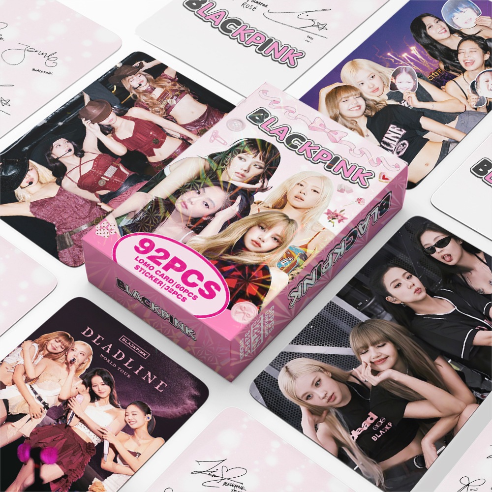 KPOP 92pcs/box BLACKPINK Photocard LIASA JENNIE JISOO ROSE Álbum LOMO Cartões Postais