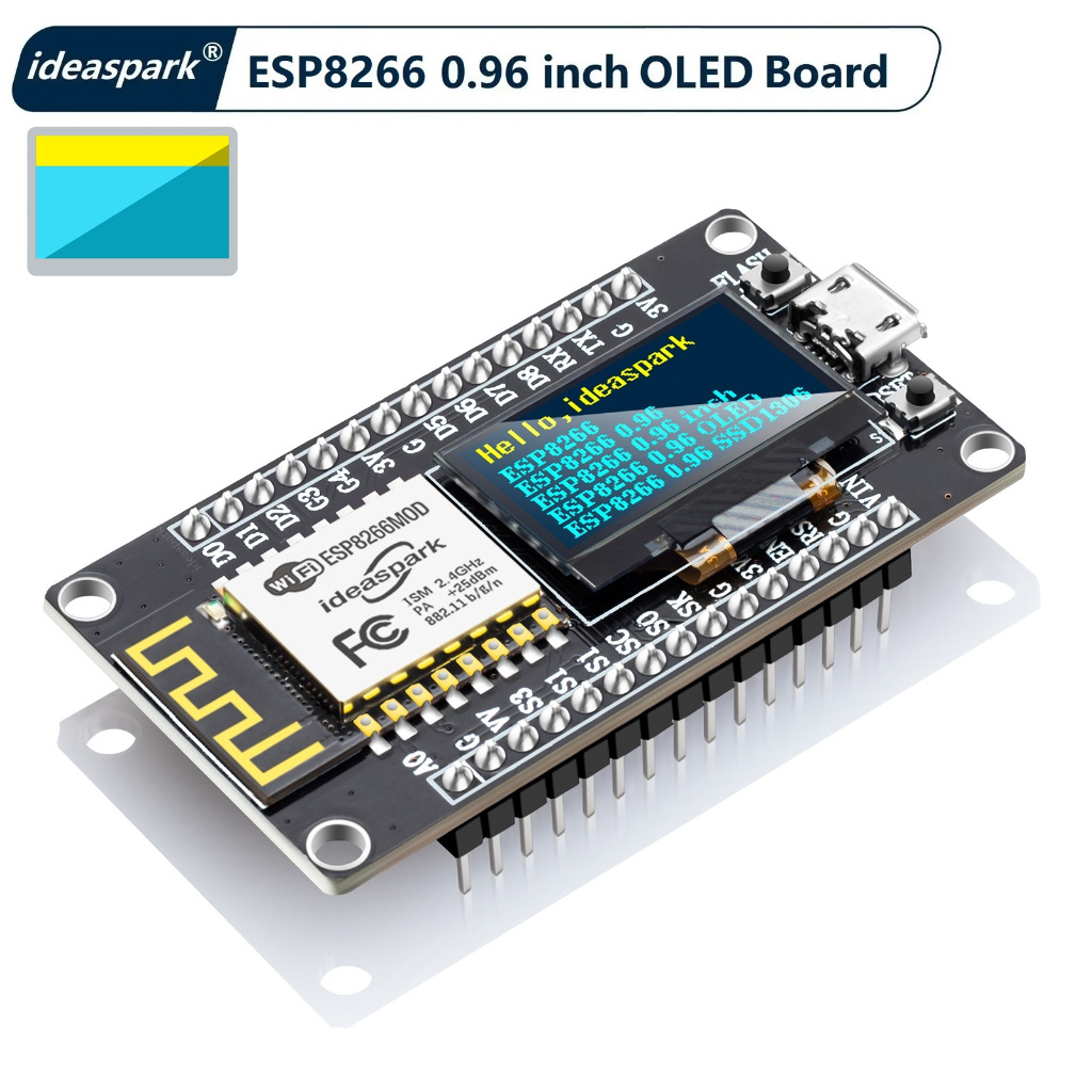 Placa de Desenvolvimento NodeMCU ESP8266 com Display OLED de 0,96'', CH340, Módulo WiFi e Micro USB para Arduino