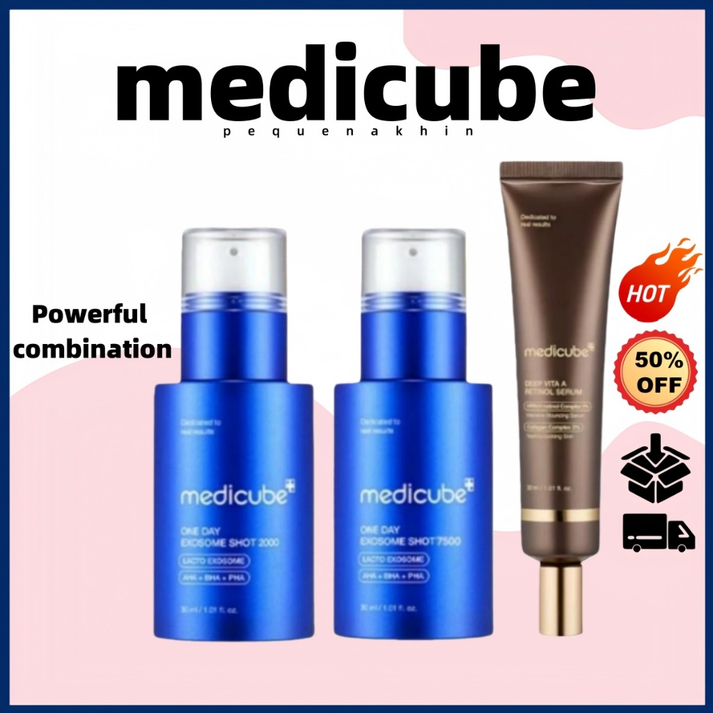 5.5medicubeessência De Colágeno De Retinol Profundo 30ml + Injeção Zero Exosome 7500PPM/2000PPM 30ml | Soro Iluminador H