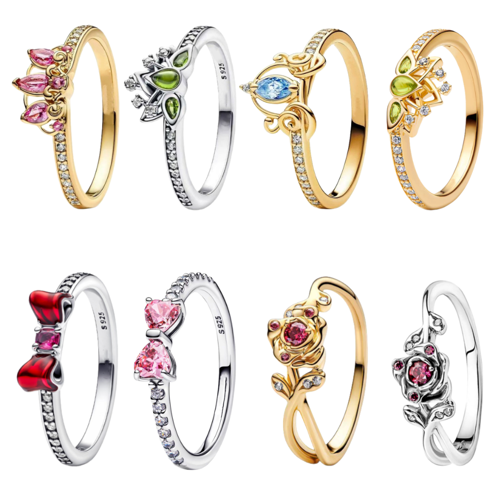 [Entrega em 24 horas] Prata S925|Anel feminino|Anel Princesa Diana|Presente exclusivo da Branca de Neve