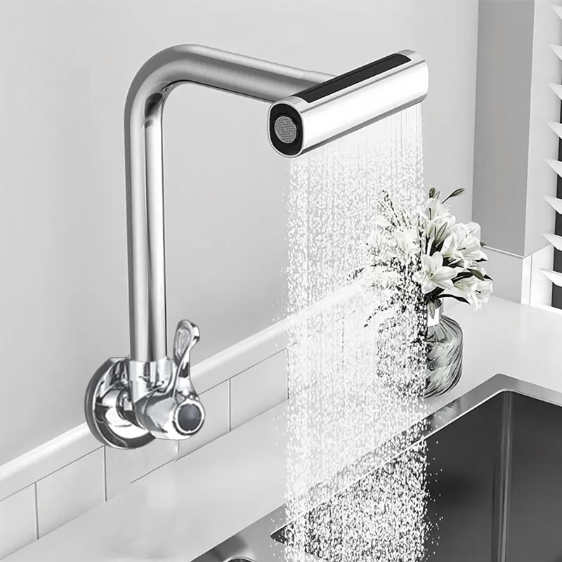 Torneira de Cozinha de Parede com Tornação 360°  4 Modos Torneira Flexível em Cascata em Oferta na Shopee