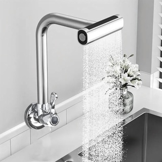 Torneira De Cozinha Cascata 360 Rotação 4 Funções Bocal De Alta Pressão Misturadora De Pia Para Cozinha Na Parede em Oferta na Shopee
