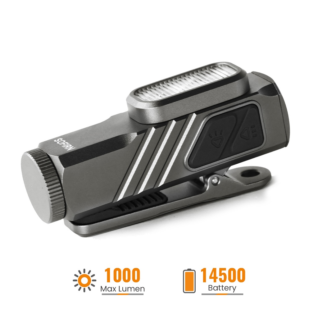 Mini Lanterna Clipada SOFIRN ST10-Luz 3 Em 1 , Magnética , Recarregável , Ultracompacta