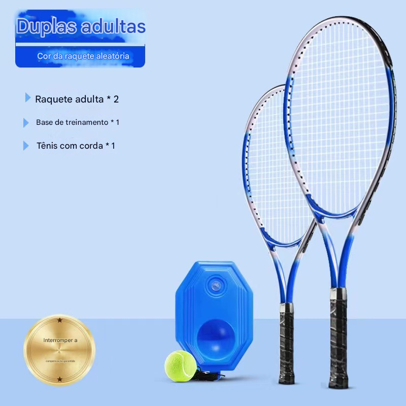 Kit Tênis 2 Raquetes 21'' Com Bola De Tênis E Cantil em Oferta na Shopee