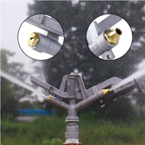 Aspersor de canhão de irrigação profissional de tamanho médio, longo alcance, adequado para agricultura, fazenda, superf