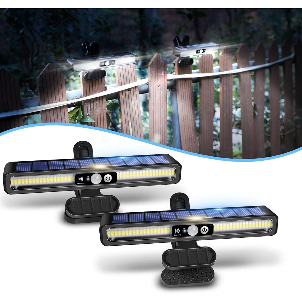 LED Solar Jardim Ao Ar Livre Luzes Clipe Luz À Prova Dwaterproof Água Sensor De Movimento Lâmpada