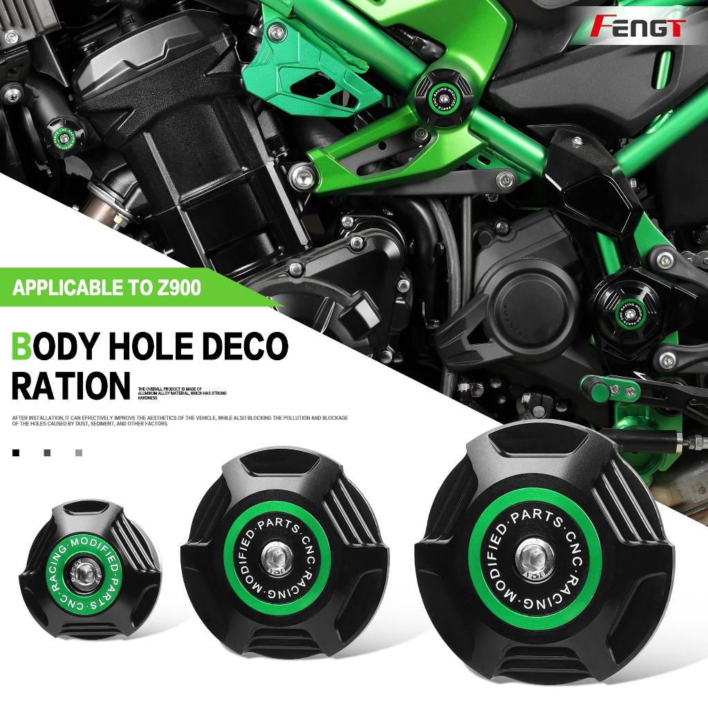 Para Kawasaki Z900 2017-2026 Z900 RS Tampas De Furo Moldura De Carenagem De Motocicleta Com Parafusos De Parafuso Tampa 