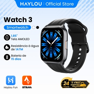 HAYLOU Watch 3 [Novo] Smart Relogio Esporte Correndo Ritmo AMOLED AOD 1ATM Bluetooth Call em Oferta na Shopee