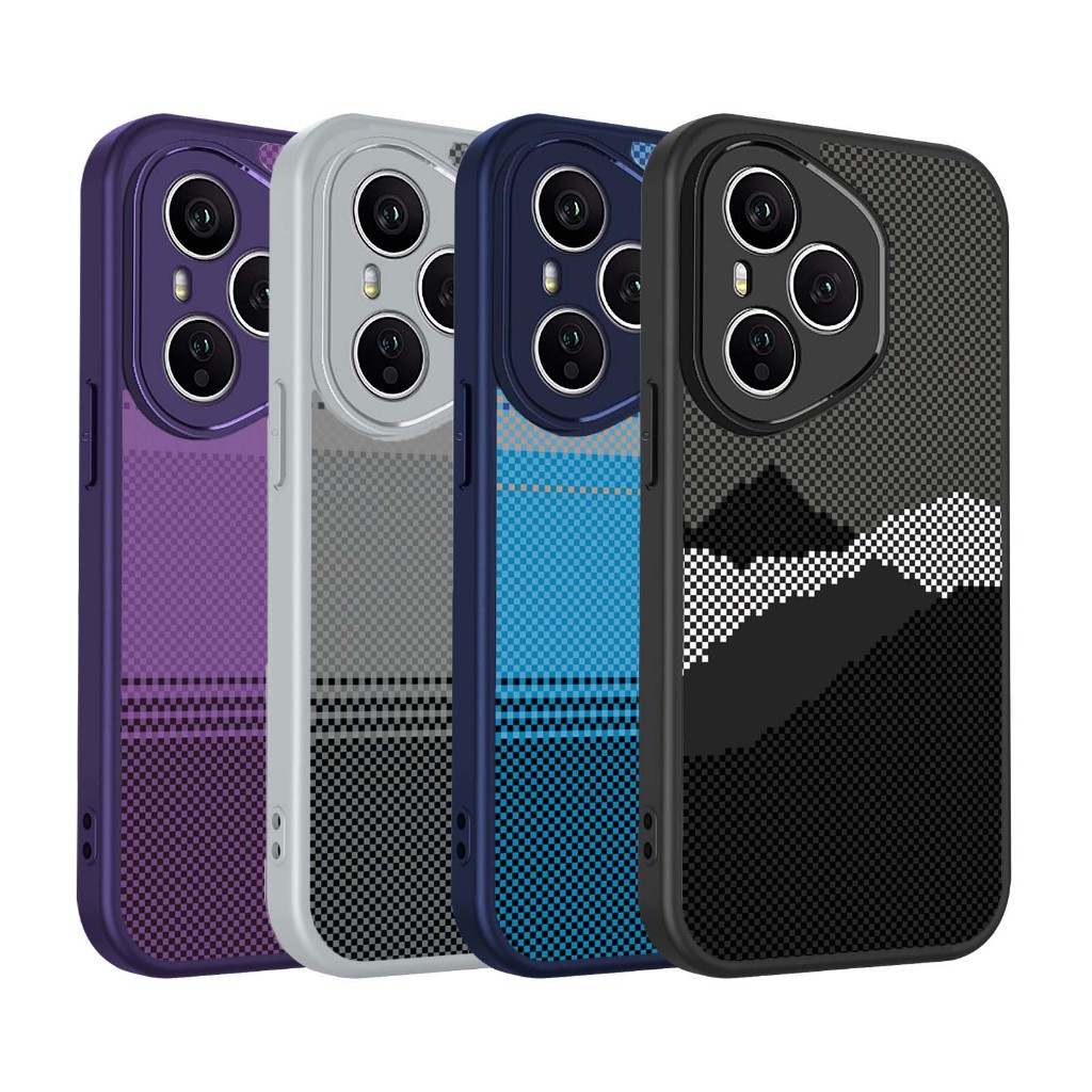 Fibra De Carbono Textura Kevlar Emenda Padrão Capa De Telefone Honor 400 Lite Pro Smart 5G Embalagem Com Proteção De Câm