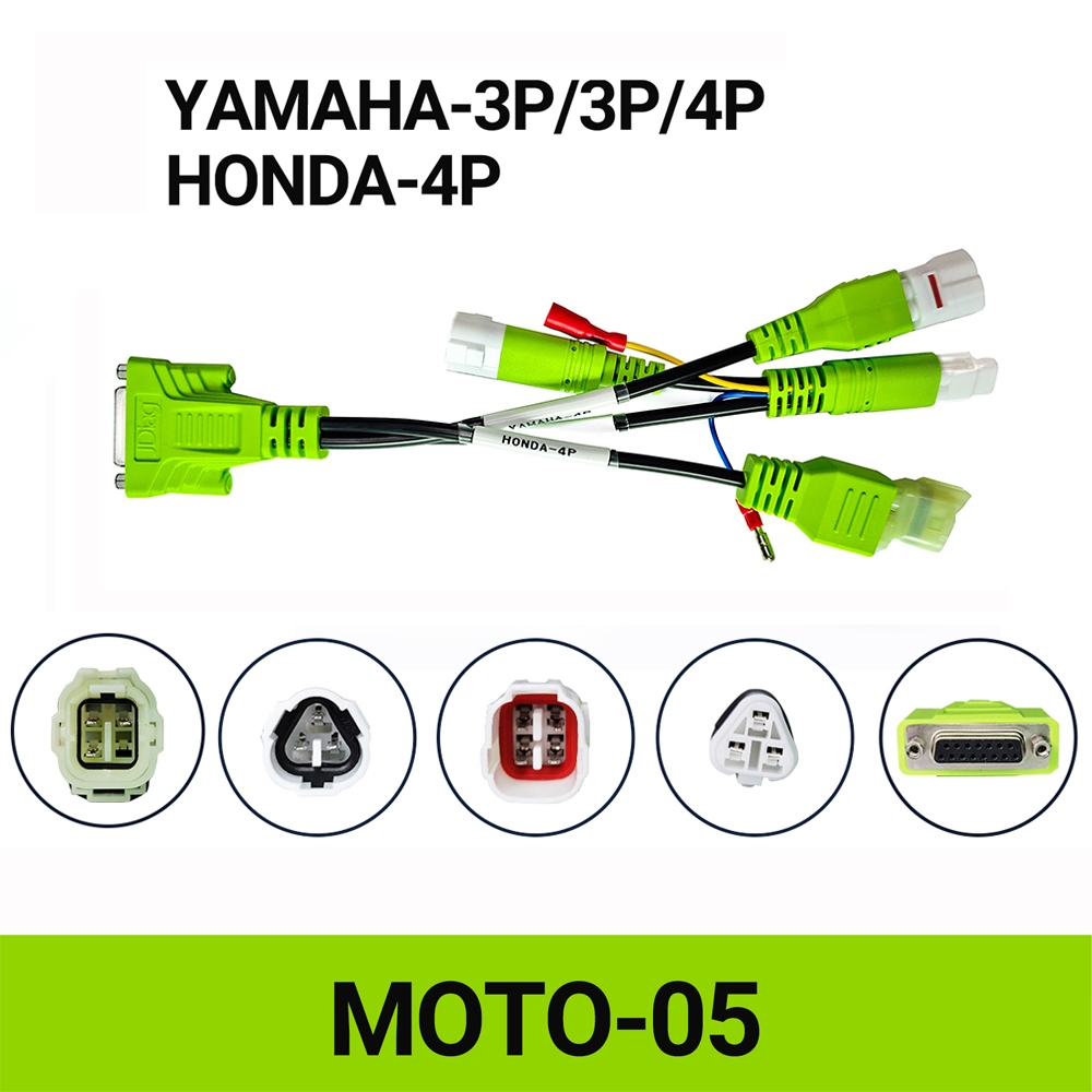 Cabo De Diagnóstico De Motocicleta MOTO-05 Para Yamaha-3P/4P Honda-4P 2 Em 1 A DB15Pin Linha De Conexão DLC