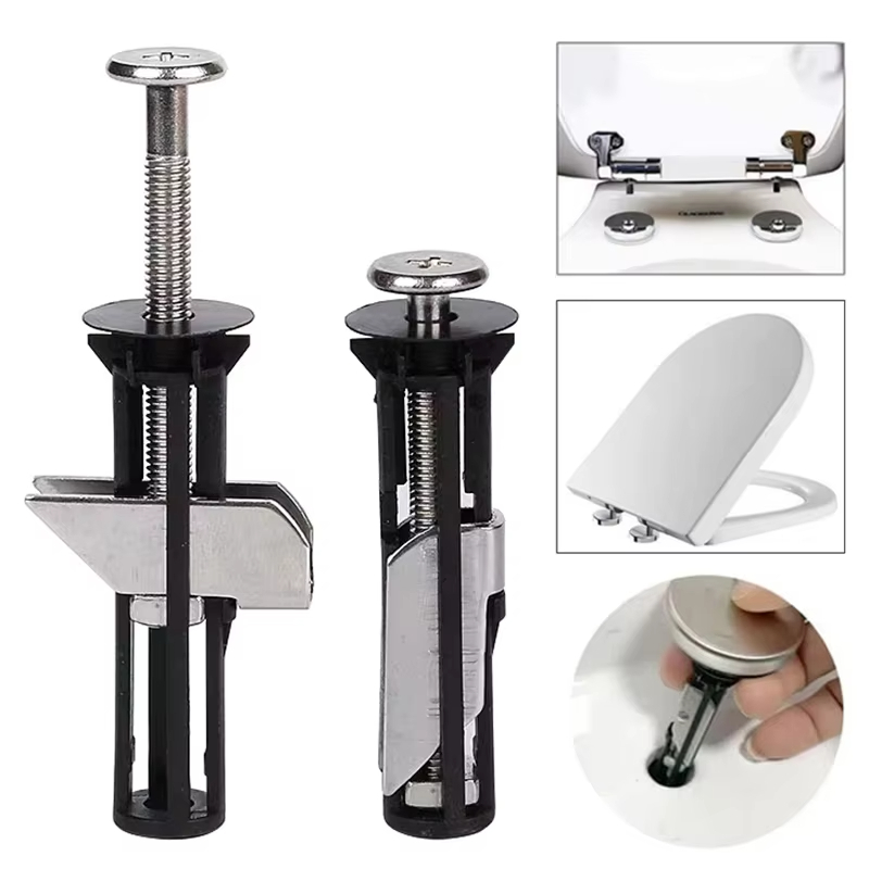 Kit Parafuso Fixador Para Assento De Vaso Sanitário Aço Inoxidável Retrátil Resistente