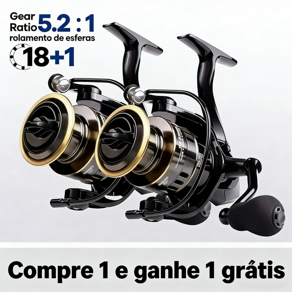 Carretel De Pesca Profissional 18 + 1BB 5 ; 2 1 De Metal Para Mão Esquerda Direita~~