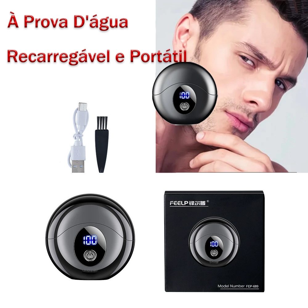 Barbeador Elétrico Masculino À Prova D'água Recarregável USB Bivolt [ENVIO HOJE]