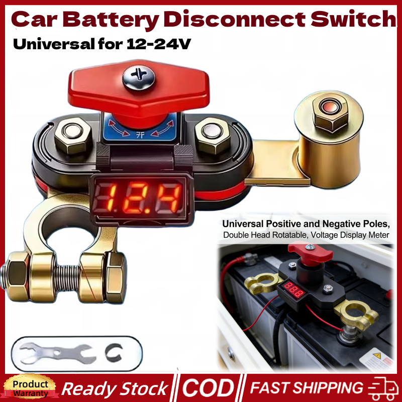 (Envio Em 12H) Interruptor De Desconexão Da Bateria Do Carro 12-24V , 360 ° Girar De Energia Conjunta Bidirecional Com D