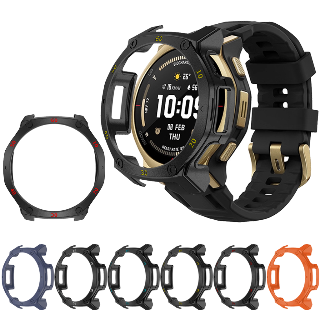 Caso Para Amazfit T-Rex 3 pro 44MM De Smartwatch Relógio Inteligente Capa Protetora Dura Pára-Choques Tela Borda Escala