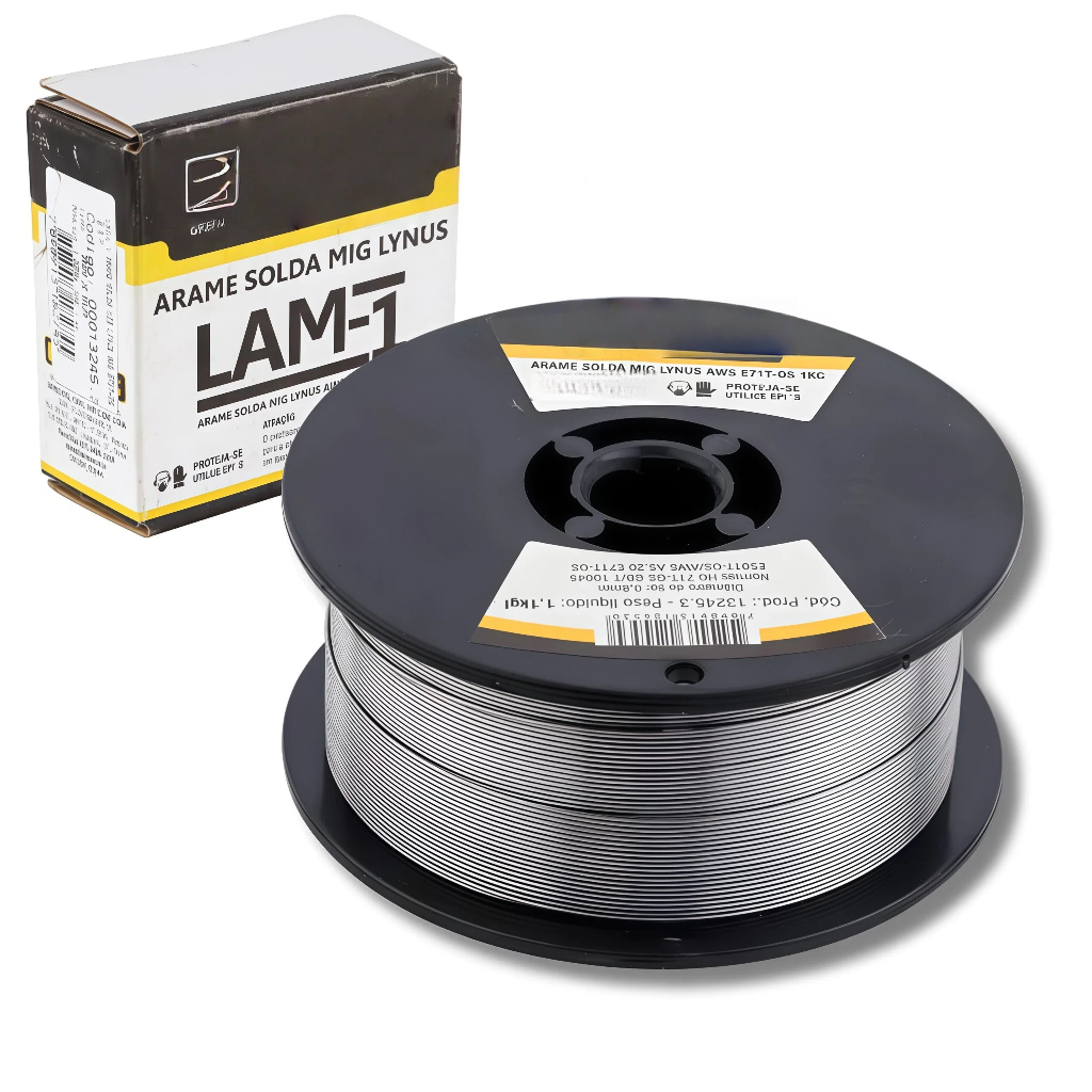 ARAME DE SOLDA MIG TUBULAR USO SEM GÁS 0.8MM 1KG ROLO E71TGS Ferplus