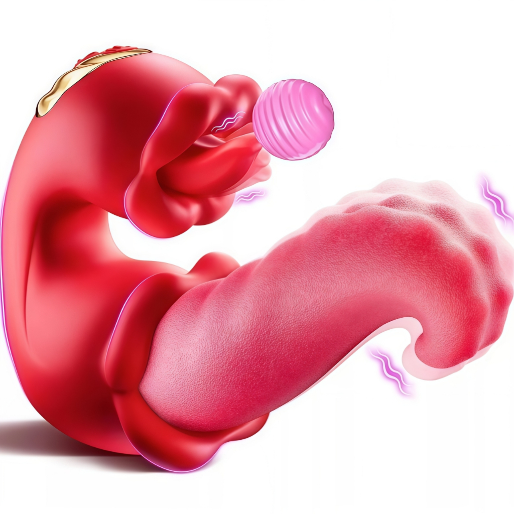 Envio 100 % Discreto | Vibrador De Língua Realista Com 10 Velocidades , Silicone Macio Para Clitóris E Mamilos