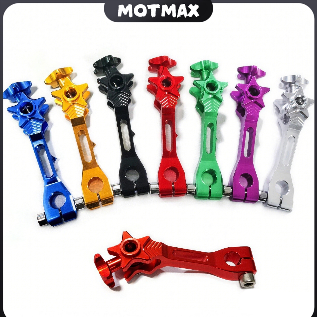 Peças de motocicleta, alavanca de freio traseiro ajustável em alumínio para Honda e Yamaha em Oferta na Shopee
