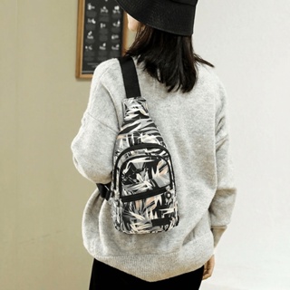 Bolsa De Peito Estampada De Moda Feminina , Mochila Com Alça Ajustável E Vários Compartimentos em Oferta na Shopee