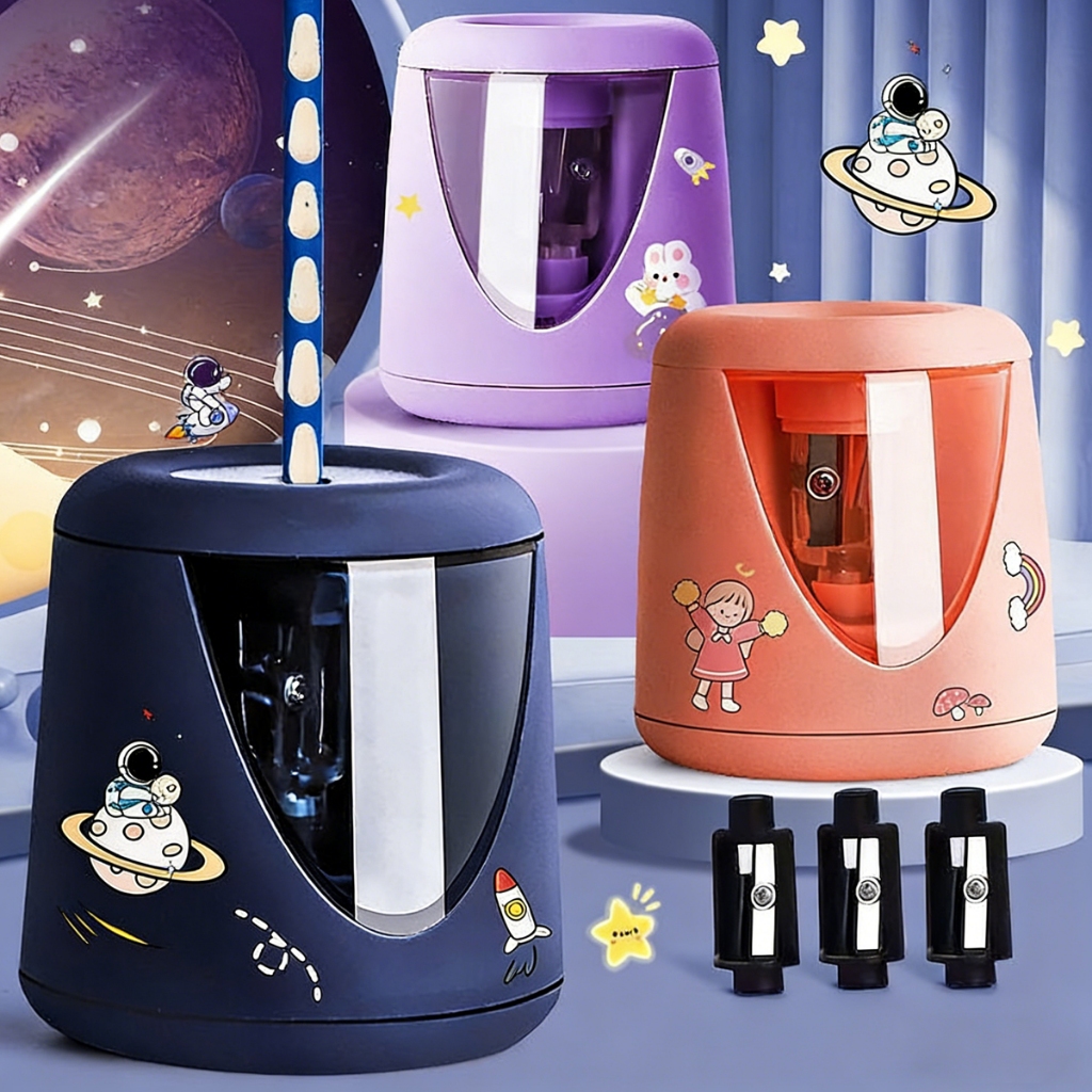 Apontador elétrico com carregamento USB, para lápis de 6 a 12 mm,Para Estudantes Papelaria De Escritório Escolar em Oferta na Shopee