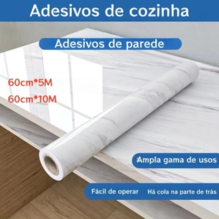 Papel de parede marmorizado Contact Premium p/ Cozinha, Banheiro e Sala | Envio Rápido em Oferta na Shopee