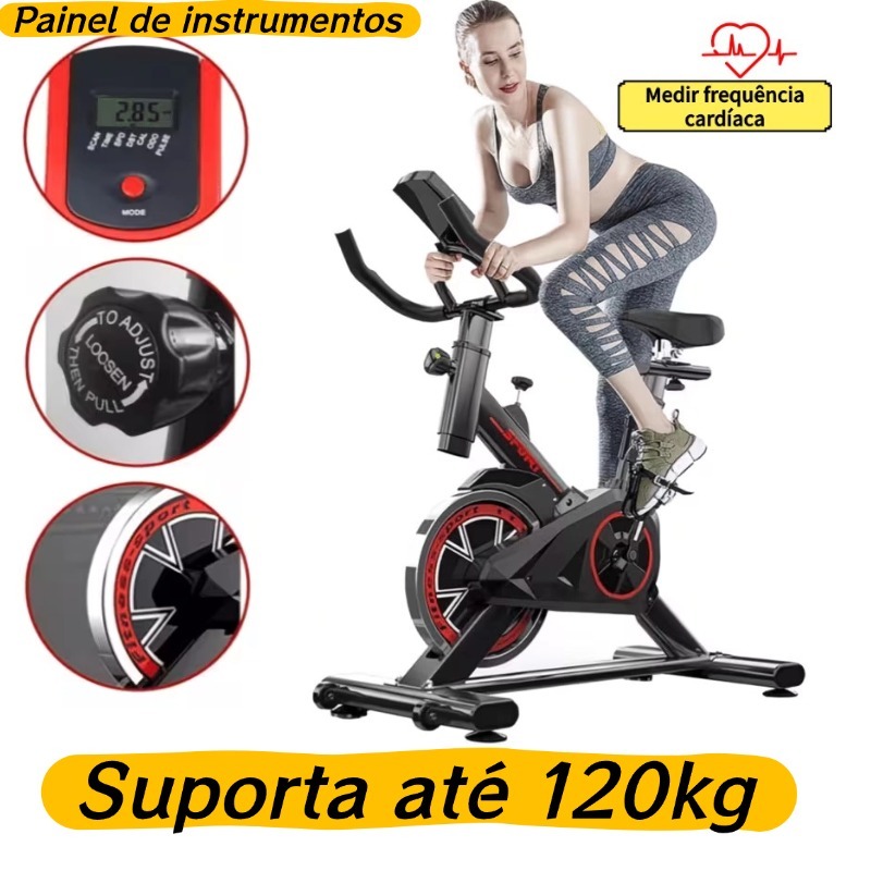Bicicleta Bike Ergometrica Spinning Detecção De Frequência Cardíaca Academia Fitness Profissional 120kg em Oferta na Shopee