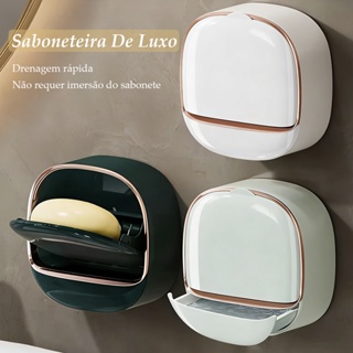 5 Peças Saboneteira Multifuncional Banheiro Ralo Tampa Articulada Montagem Na Parede Drenagem rápida em Oferta na Shopee