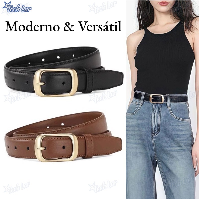 2026 NOVA Elegante Cinto de Couro Simples - Cinto Masculino/Feminino em Preto e Marrom-TL