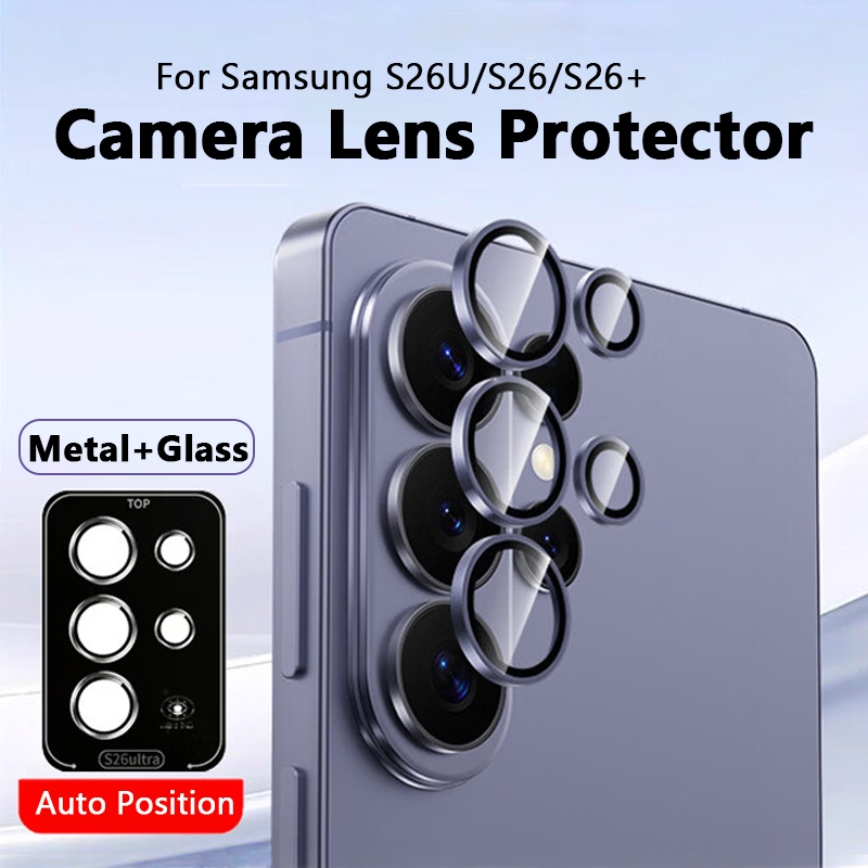 1 Conjunto De Protetor De Câmera Para Samsung Galaxy S26 Ultra/S26 +/S25ultra/S24U/S23/S22 Metal Lens Ring Case Filme De