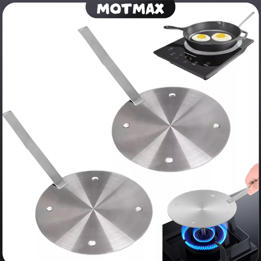 24CM Peças Adaptador para Fogão de Indução, Placa Conversora de Fogão de Indução, Chapa de Aço Inox para Fogão com Alça em Oferta na Shopee