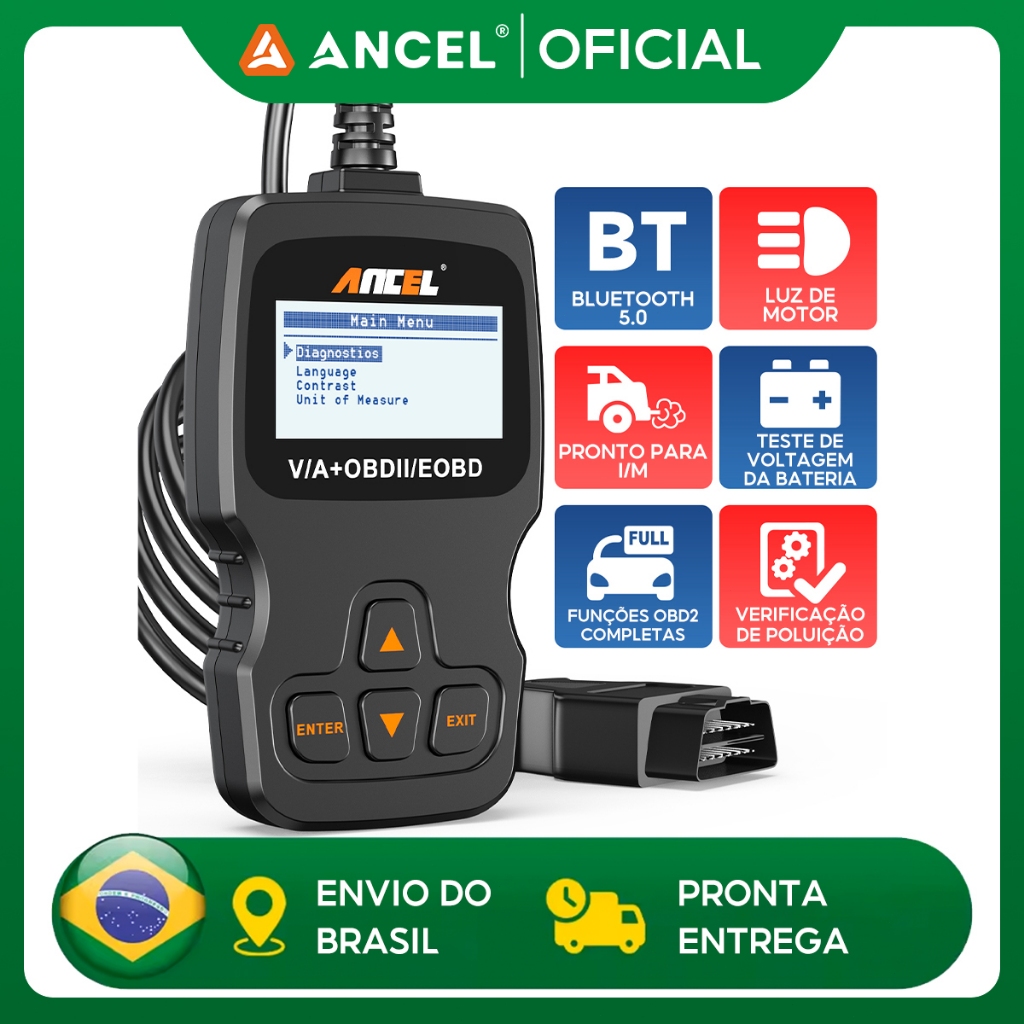ANCEL AD310 Universal Obd2 Scanner De Carro Diagnóstico Odb2 Ferramenta De OBDII ECU Automotivo Automático