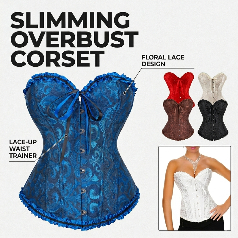 Espartilho Superior Sexy Renda Plus Size Floral Feminino Bustier Espartilhos Overbust Lingerie Shapewear Todas As Estaçõ