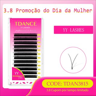 TDANCE YY Extensões De Cílios 0.07 C/D Cosméticos Profissionais Preto natural Macio cílios postiços naturais em Oferta na Shopee