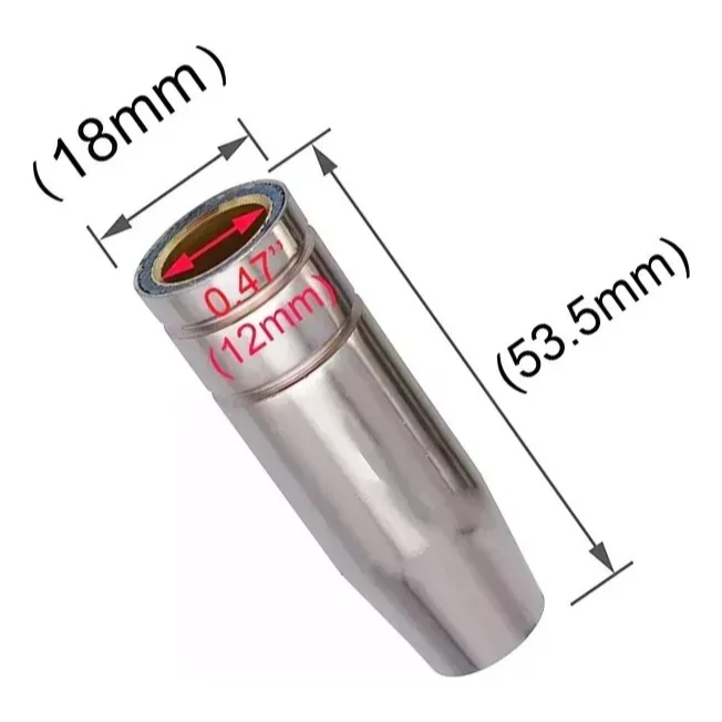 Kit 5 Pcs Capa Bocal Pressão Tocha Para Mig 15ak — imagem 2 de 2