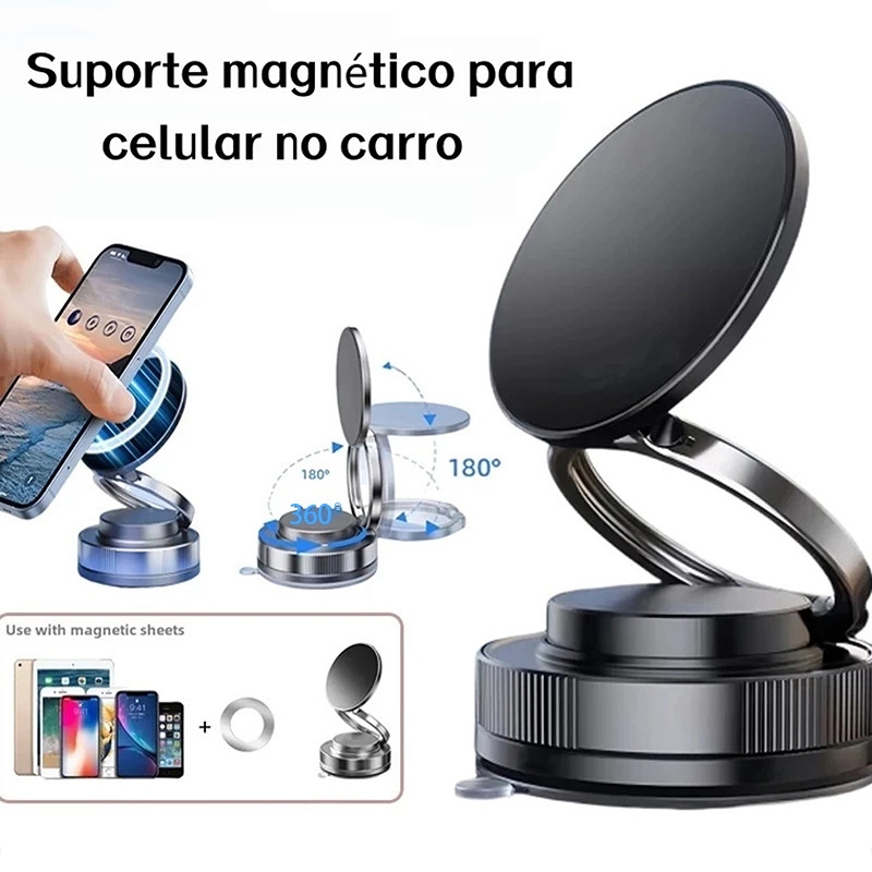 360 °Suporte Magnético Forte Para Telefone Carro Design Dobrável Vácuo Ajustável/Mesa/Uso Universal
