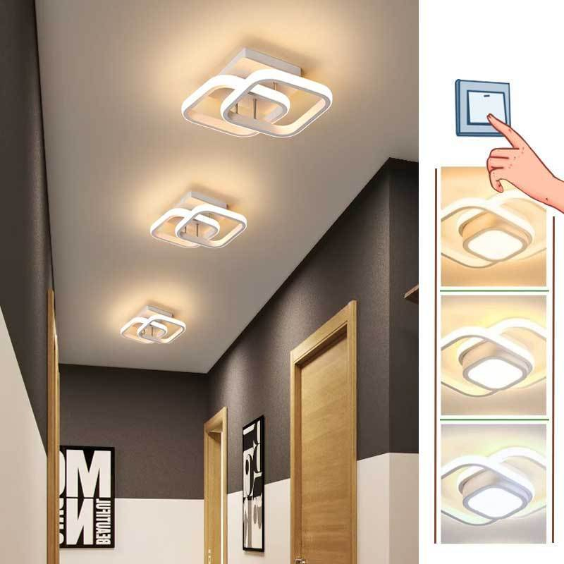 Luminaria teto moderna plafon led 3 em 1 lustre para quarto, sala, escritorio, corredor, cozinha