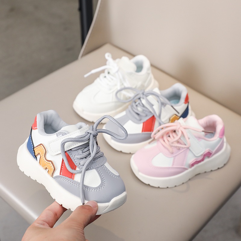 [Novo produto]Tênis Infantil Menino Moda de Sola Macia Tênis Antiderrapantes/Sapatos Casuais de Couro