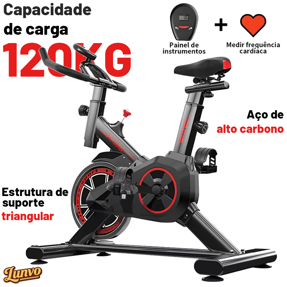 🔥Bicicleta Bike Ergometrica Spinning Detecção De Frequência Cardíaca Academia Fitness Profissional 120kg