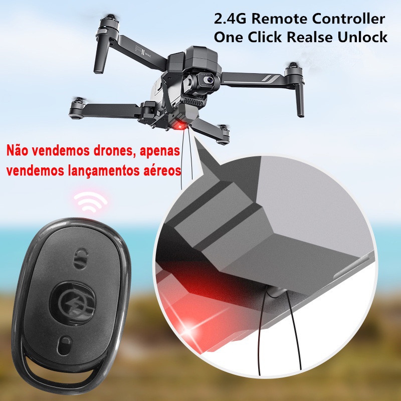 Airdrop Thrower System Para Drones 2.4 Controle Remoto Entrega Geral De Carga Útil Air Dropper Device Acessórios