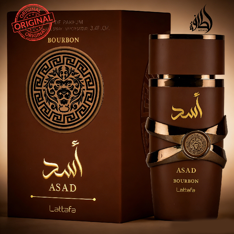 Perfume Árabe Lattafa Asad Bourbon 100ml Masculino Eau de Parfum Original 100 % Amadeirado