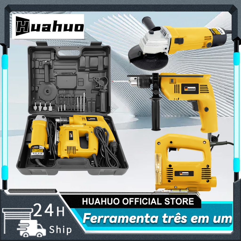 Kit Furadeira / Parafusadeira E Lixadeira / Serra Tico Tico Com E Maleta de Transporte~~