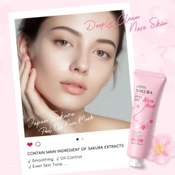 LAIKOU Japão Máscara Sakura Peel-off Limpeza Profunda Linhas Finas Lisas Mesmo Tom De Pele 50g