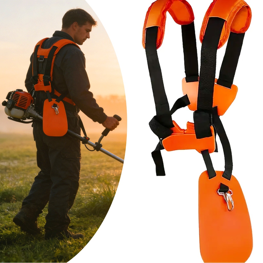 Cinto Duplo Alça Para Roçadeira Universal Serve P/ Qualquer Marca + Conforto