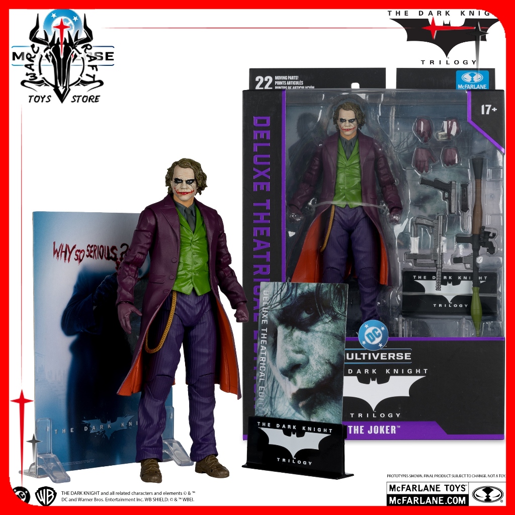 [Em Estoque] McFarlane Toys DC Multiverse JOKER (DARK KNIGHT) Figura De Ação De 7 Polegadas