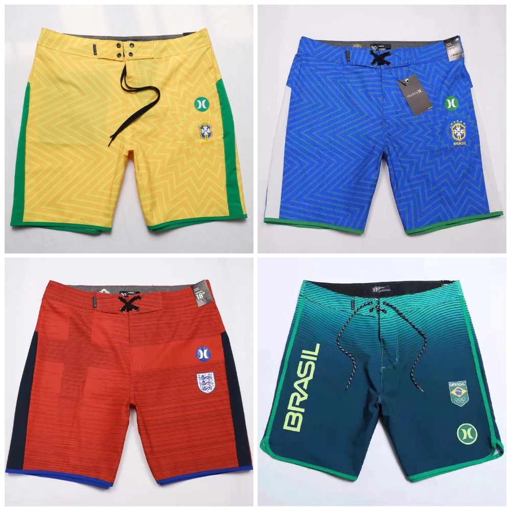 Shorts De Futebol Masculino Brasil | Surf De Praia Elásticos À Prova D'água De Secagem Rápida Com Cordão Bermuda Para Na